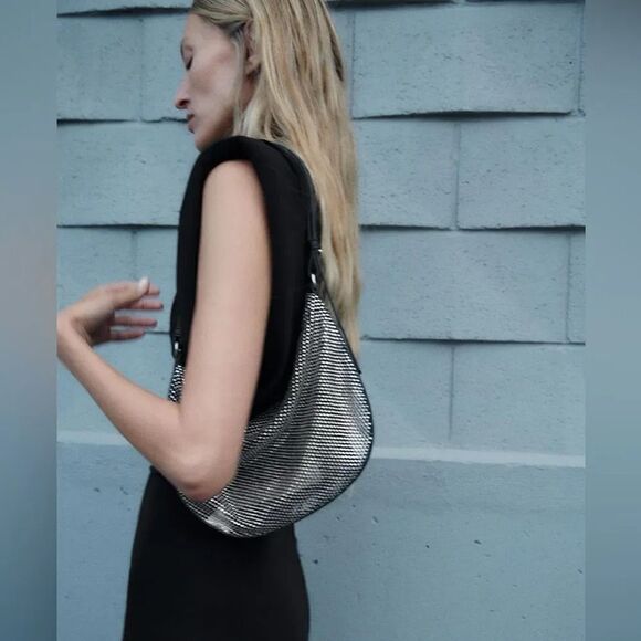 ZARA SPARKLY SHOULDER BAG - Picture 2 of 11